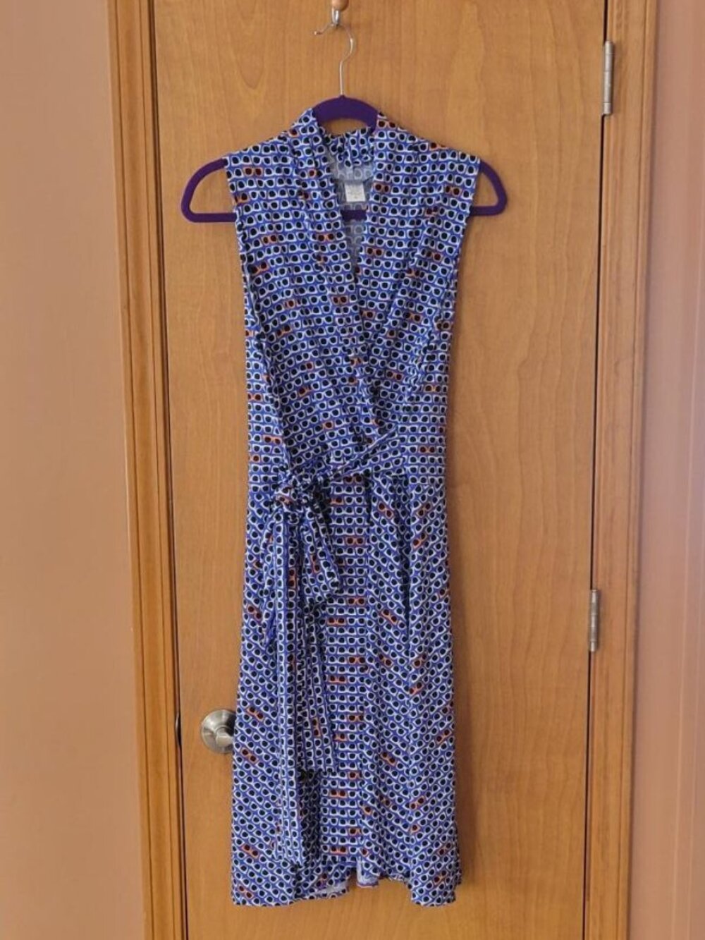 Karina Sunglasses Sleeveless Faux Wrap Dress